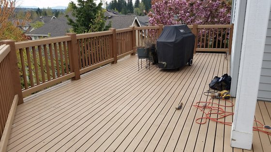 Freshly finished deck and railings