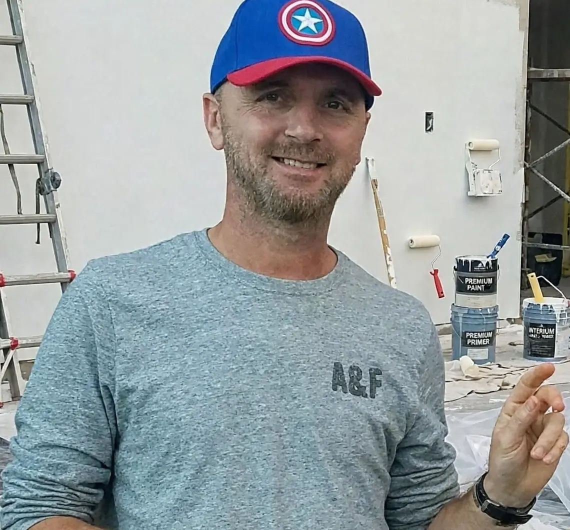 Jed Craig, owner of Scotland's Finest Painter, at a paint job site