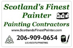 The original Scotland's Finest Painter business magnet: Scotland's Finest Painter, painting contractors, 206-909-0654